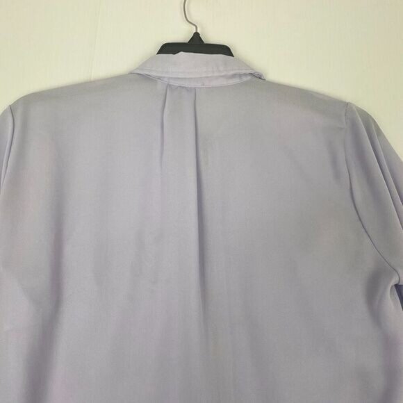 Michael Kors Half Zip Women's Lavender Roll sleeve Blouse Pockets Size L Used - Picture 14 of 16